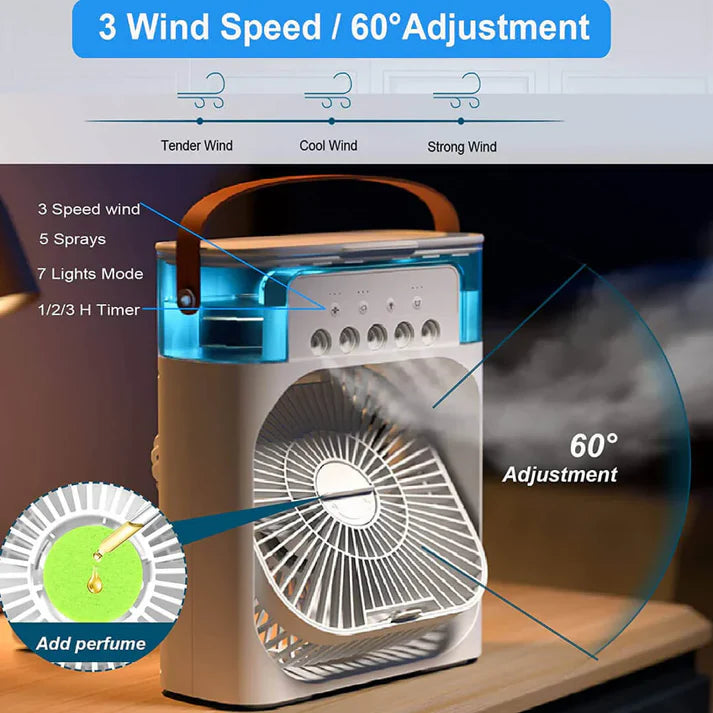 Portable USB Electric Fan & Air Cooler