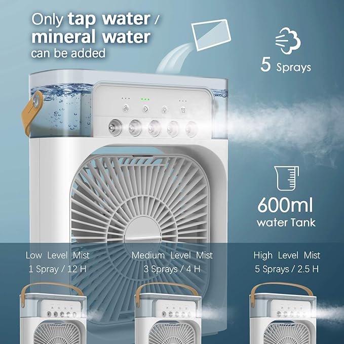 Portable USB Electric Fan & Air Cooler